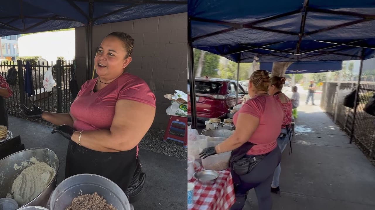 Pupusas sin miedo: María mantiene su puesto en Los Ángeles y tiene un plan por si llega ICE