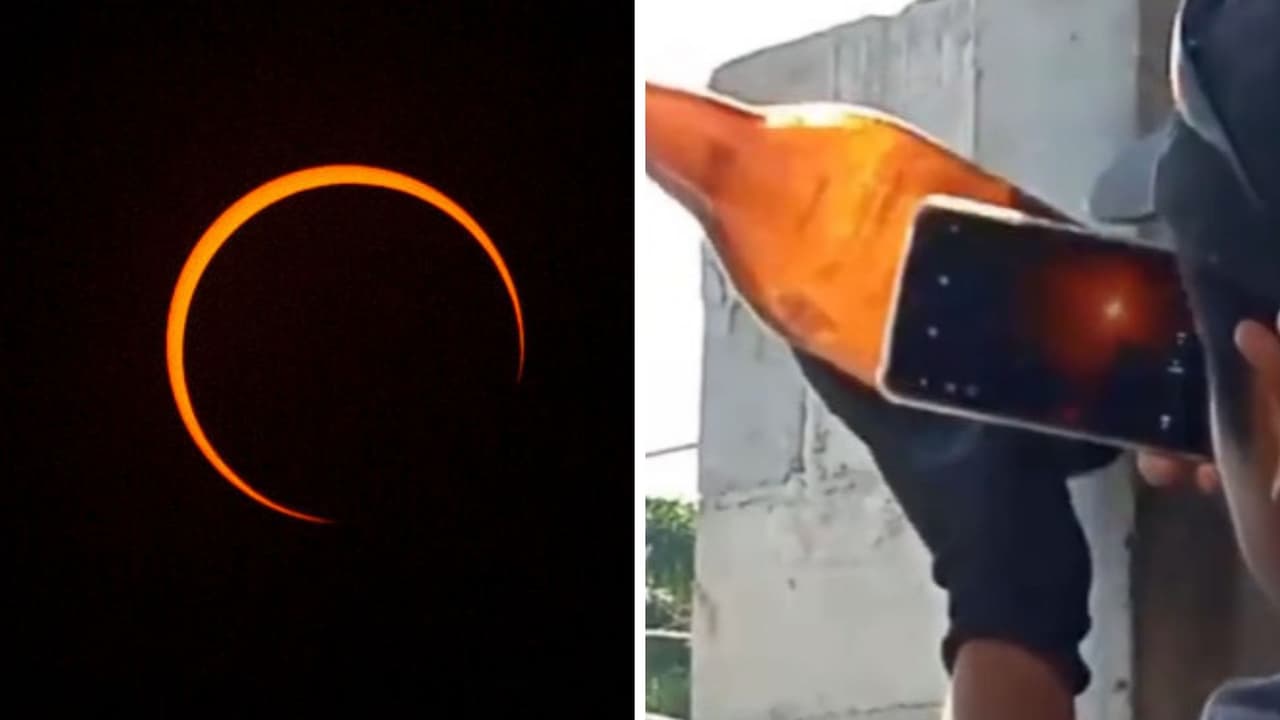 Estos son los momentos más bizarros que nos dejó el eclipse solar: usaron cervezas para verlo