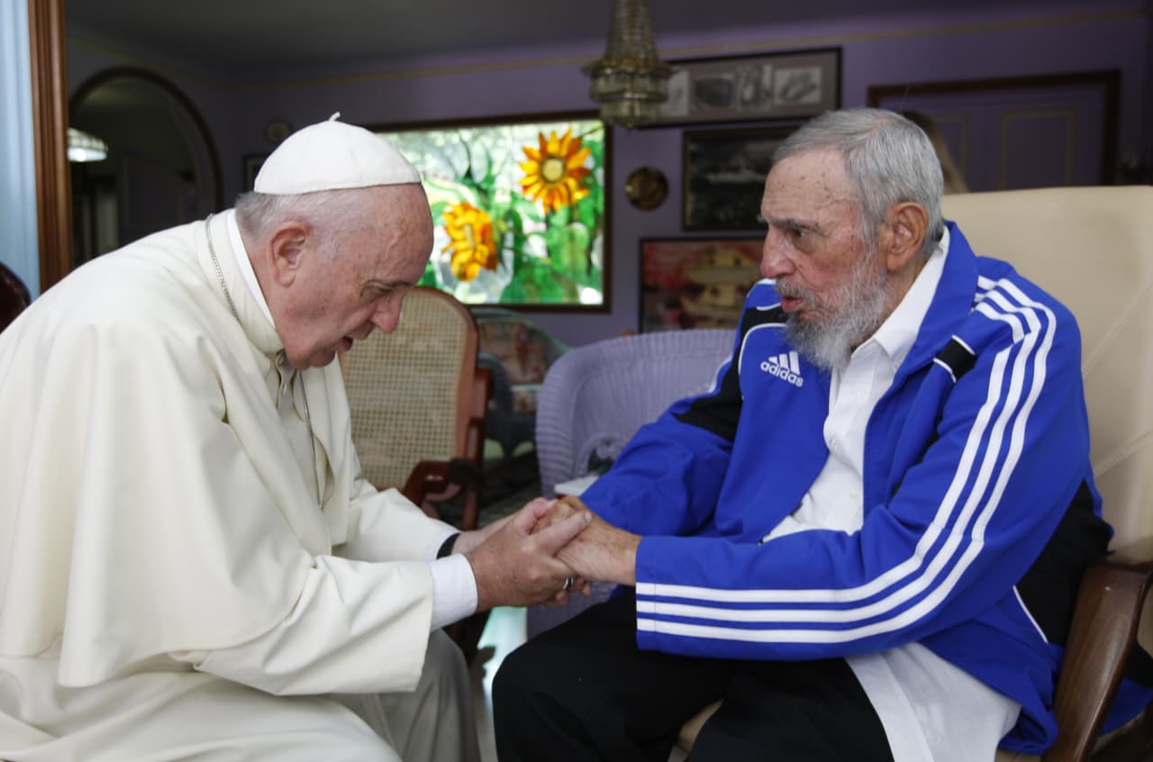 El Papa se encontró con Fidel Castro en La Habana, el 20 de septiembre de 2015.