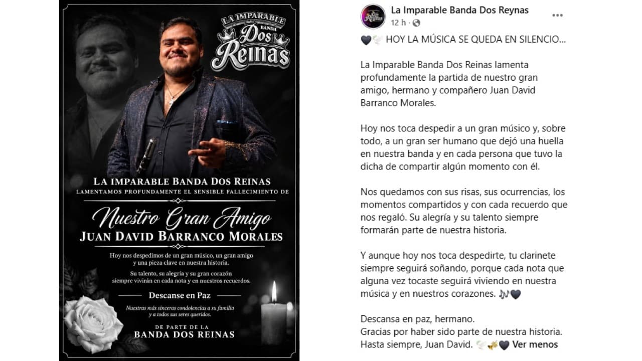 Muere integrante de La Imparable Banda Dos Reinas en explosión de taller de pirotecnia: tenía 22 años