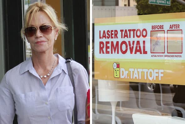 Melanie no se escondió de las cámaras.