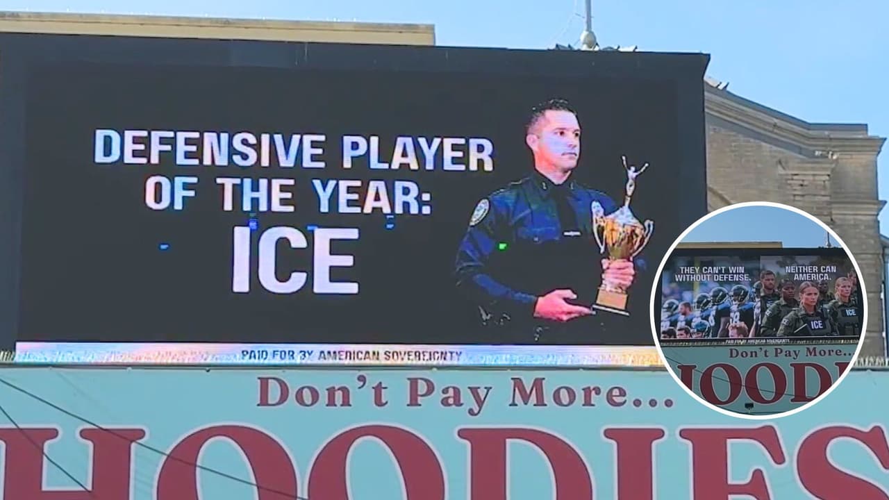 A pocos días del Super Bowl LX aparece valla publicitaria a favor de ICE en San Francisco