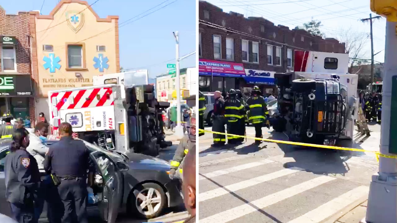 Muere una mujer y ocho personas resultan heridas tras accidente de ambulancia en Brooklyn