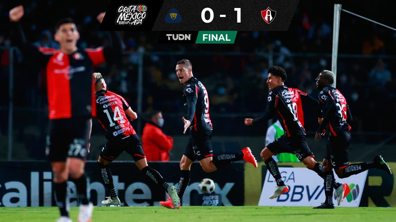 Julio César Furch celebra el único gol del partido que tiene al Atlas al frente en Semifinales.