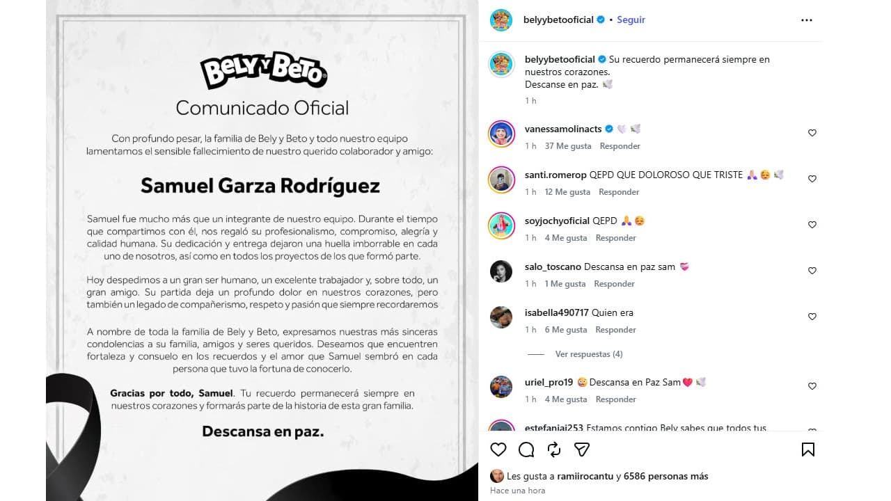Comunicado de Bely y Beto.