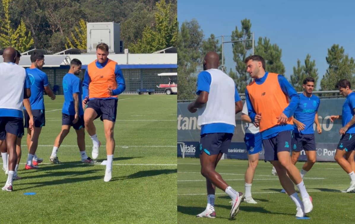 Santiago Gimenez vive fila india en su primer entrenamiento con Porto