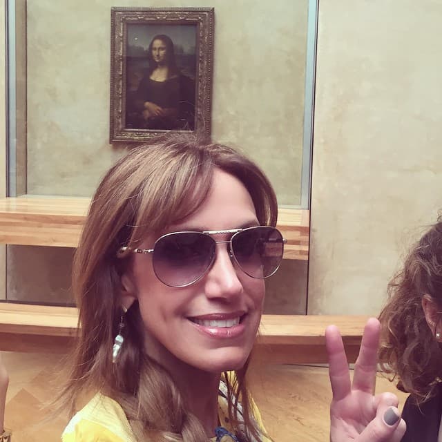 Desde luego, Lili no se perdió la oportunidad de ver La Mona Lisa.