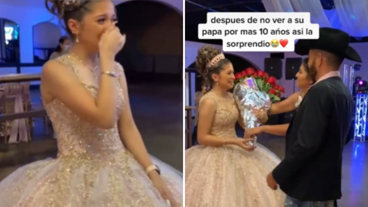 Quinceañera se reencuentra con su papá en pleno vals tras 10 años separados: ¿no le dio gusto?