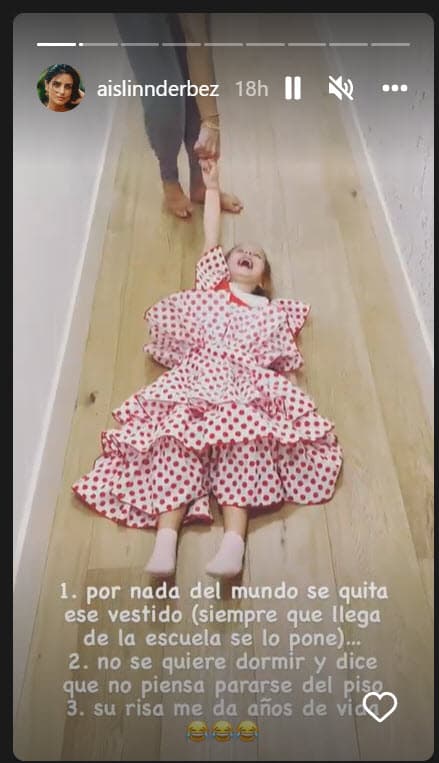 En 2020, a través de su cuenta de Instagram, Aislinn Derbez habló con sus seguidores sobre cómo enfrentaba las rabietas de su hija, quien entonces tenía 2 años.
<br>