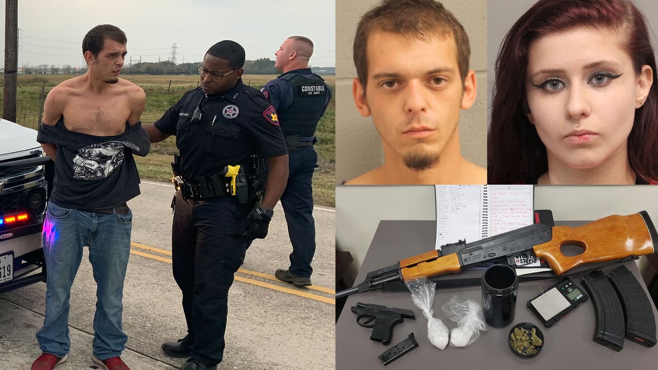 Un perro ayuda a detenerlos mientras trataban de huir de la policía en Houston