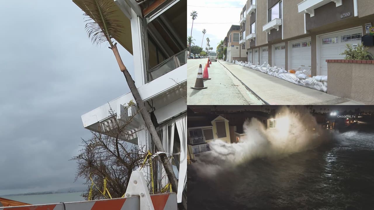 Long Beach sigue en riesgo por oleaje y posibles inundaciones tras el paso de la tormenta Rachel