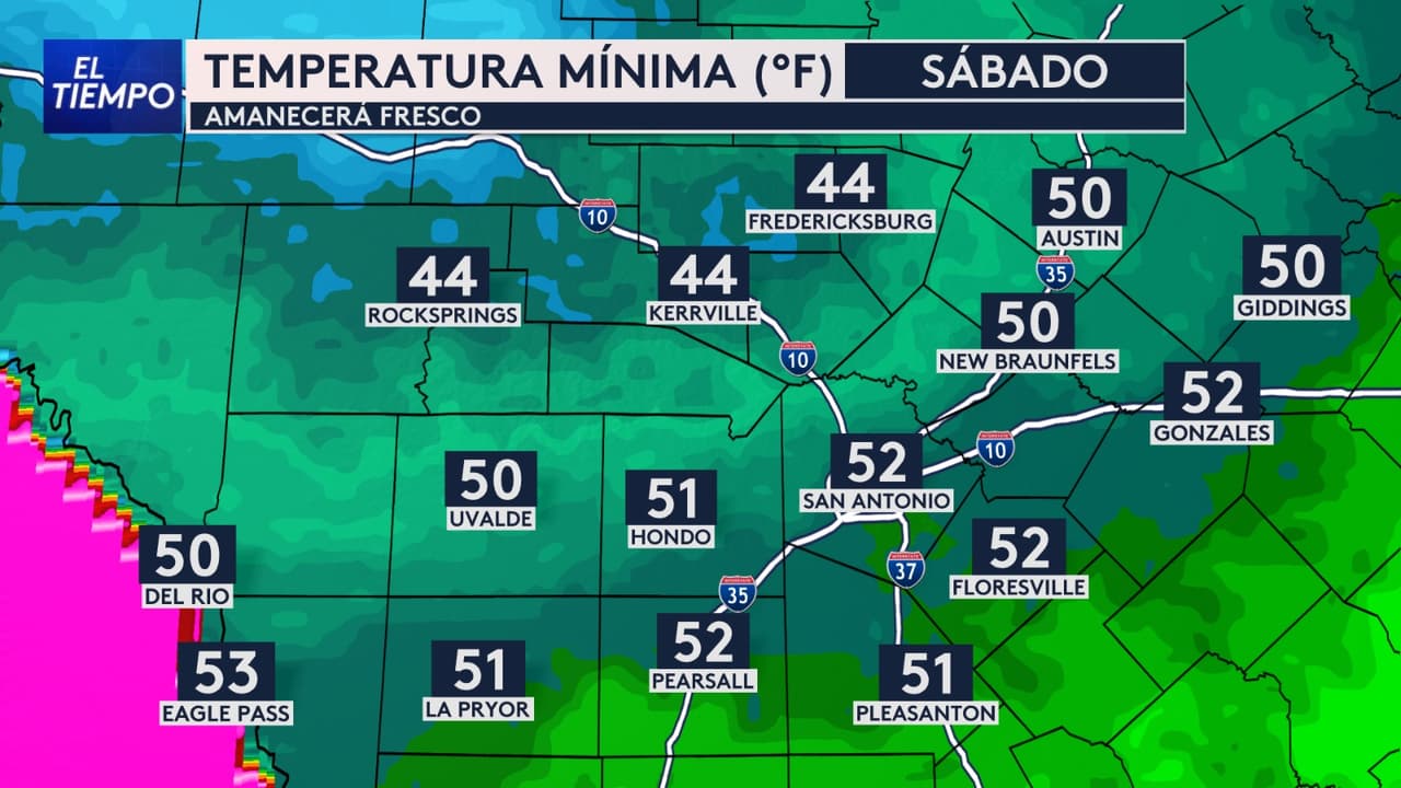 Un cambio importante en el clima llegará a
<b>Texas Central este viernes 16 de octubre</b>, cuando el primer frente frío de la temporada de otoño ponga fin a varios días de temperaturas cercanas a los 90 grados Fahrenheit.
<br>
<br>El sistema avanzará durante la madrugada, antes del amanecer, y traerá vientos del norte con ráfagas de hasta 35 a 40 millas por hora. El descenso de las temperaturas se sentirá en ciudades como Austin y San Antonio, donde se espera un fin de semana mucho más fresco.