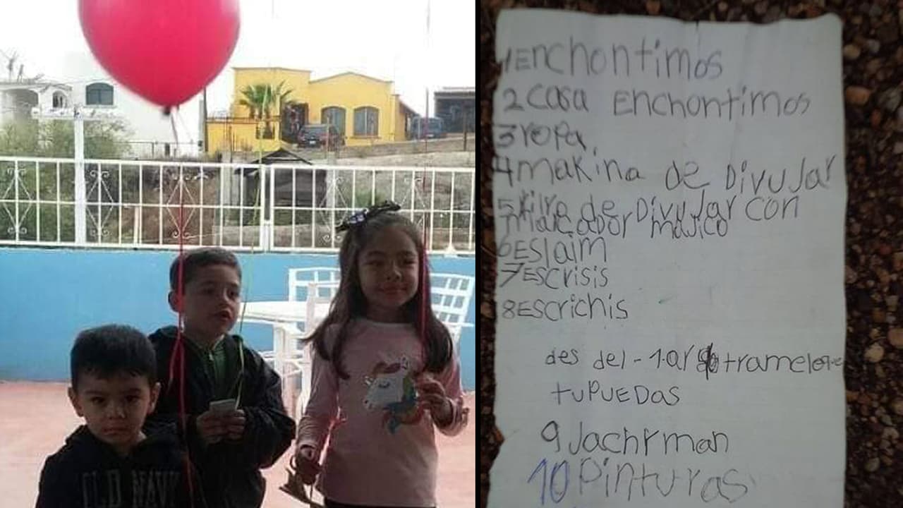 Esta niña escribió una carta a Santa y la envió en un globo: al otro lado de la frontera alguien la recibió