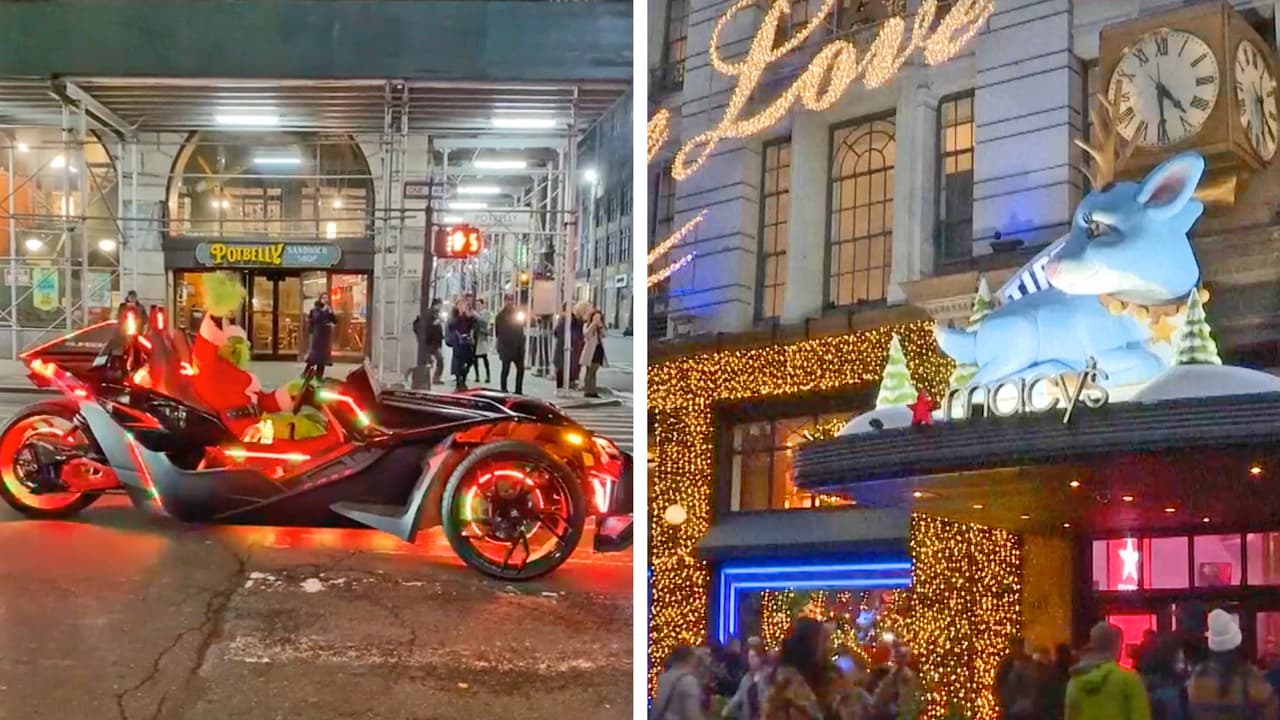Grinch al volante: así es como un hombre le pone sabor a la navidad en las calles de NY