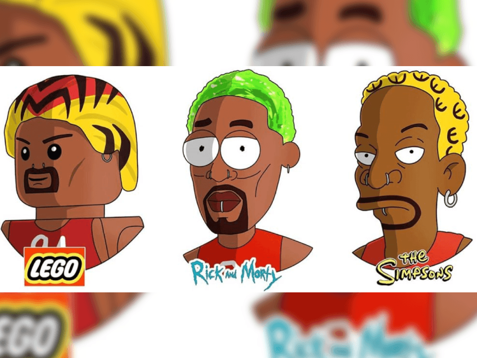 DinoTomic es un artista gráfico que dibuja diferentes personajes imaginando cómo se verían en diferentes series y caricaturas, esta vez ilustró a Michael Jordan, Scottie Pippen y Dennis Rodman, ex estrellas de Chicago Bulls.