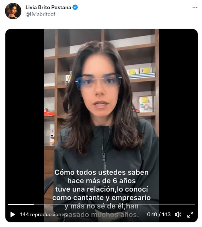 Livia Brito se deslinda de su exnovio Said Pichardo 'El Caballero'.