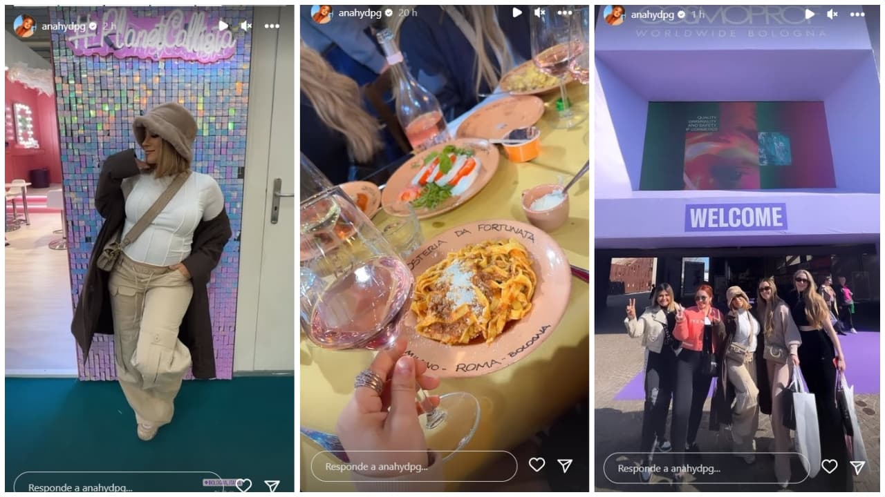 Daisy Anahy de vacaciones en Italia.