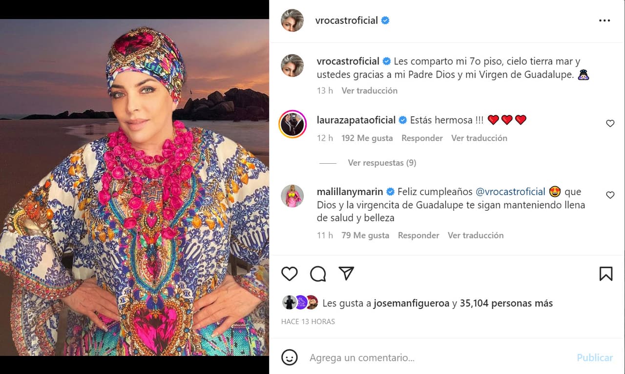 Verónica Castro celebra sus 70 años.