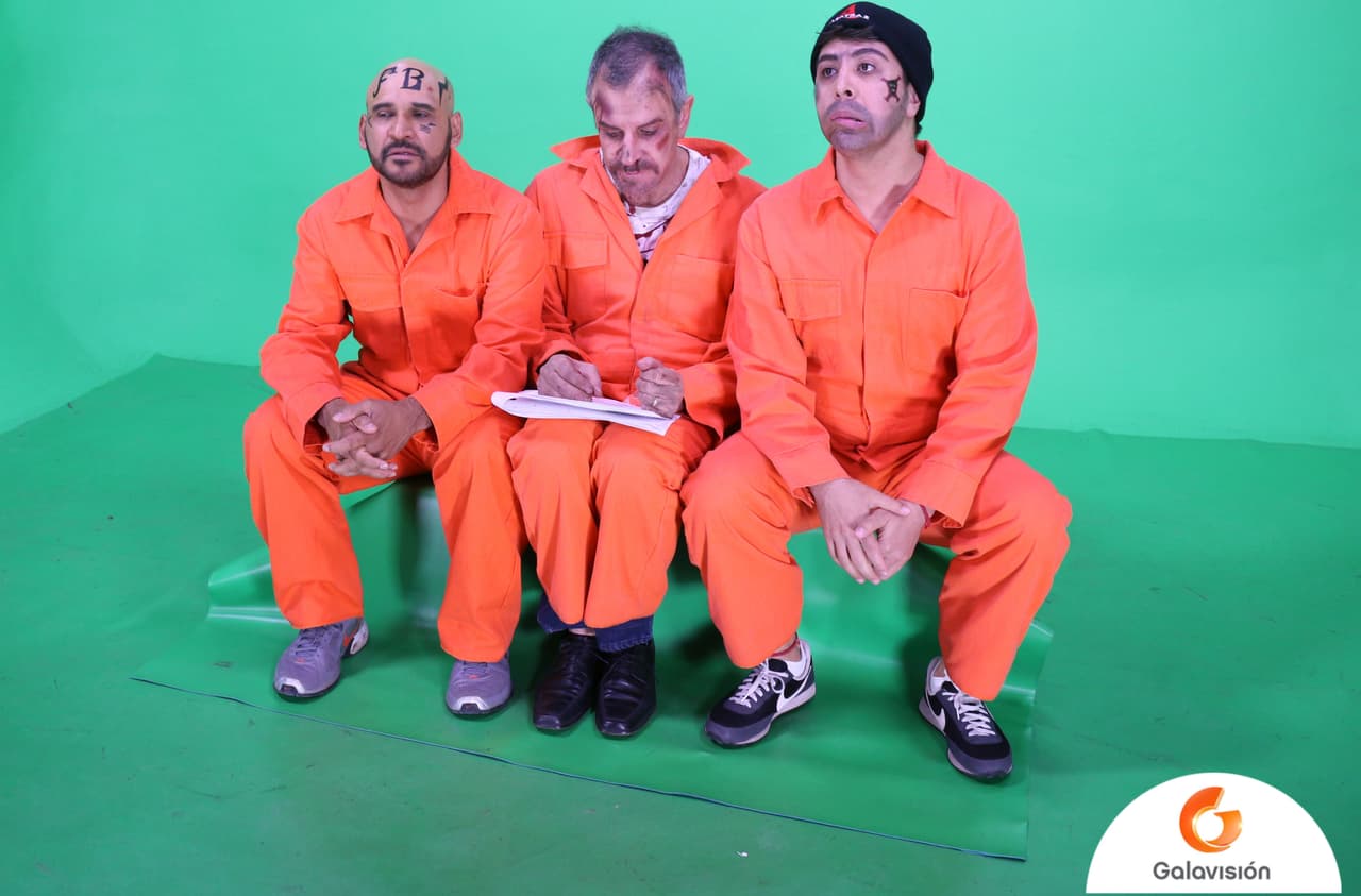 Aunque en el capítulo especial de Halloween vemos a 'Yeison tres machetes' en prisión, en la vida real las grabaciones fueron en un set con fondo verde.