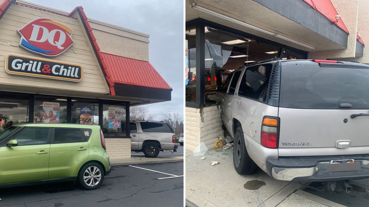 Camioneta se estrella contra un Dairy Queen en Citrus Heights: hay tres heridos