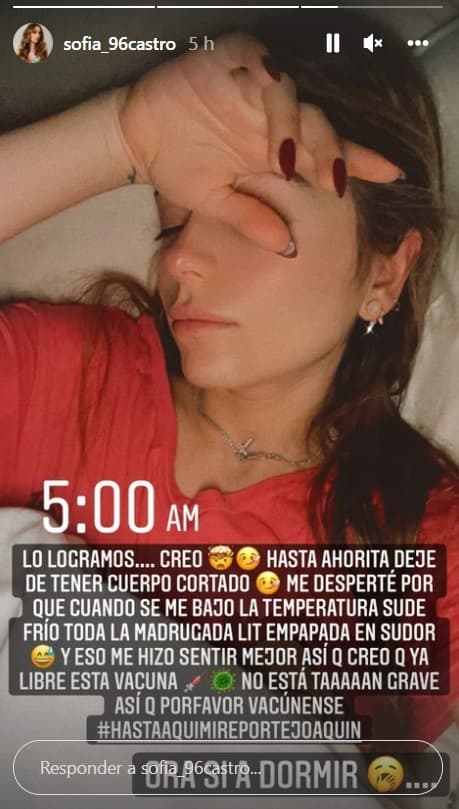 La actriz de Vino El Amor invitó a sus seguidores a vacunarse para evitar la propagación del virus.