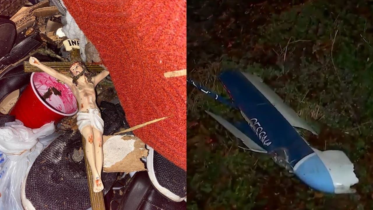 “Fue un milagro de Dios”: El ala de una avioneta cayó sobre su casa