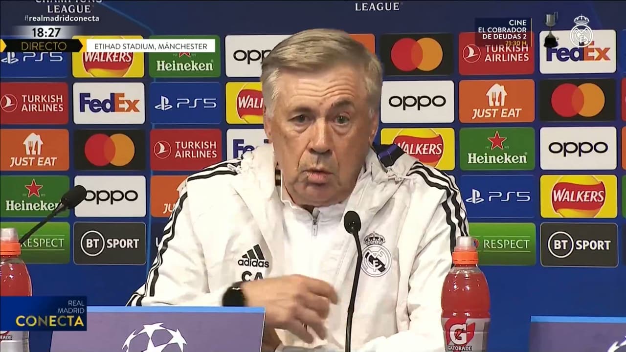 Ancelotti afirma que mañana llegará "la preocupación" cuando enfrente al City