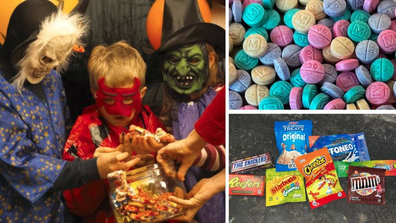 Golosinas
<a href="https://www.univision.com/local/los-angeles-kmex/fentanilo-arcoiris-dea-california-fotos" target="_blank">intoxicadas con fentanilo</a>, vecindarios catalogados como peligrosos y violencia callejera se encuentran entre los principales riesgos de la noche de Halloween en Los Ángeles.