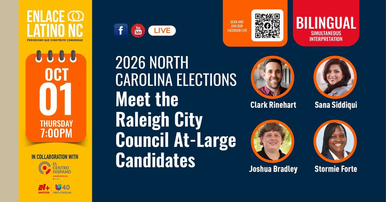 Conoce a los candidatos al concejo de Raleigh en un foro bilingüe este jueves