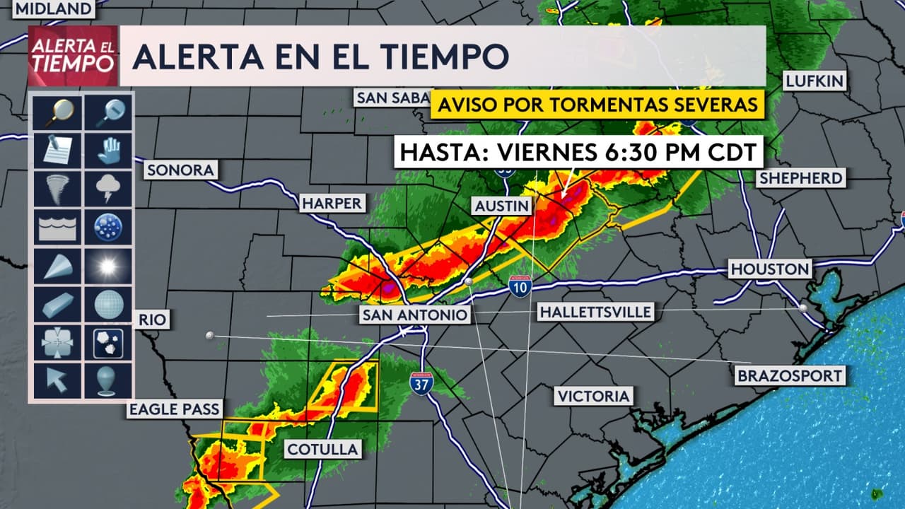 Granizo ha caído copiosamente en el área de San Antonio y hacia la frontera.