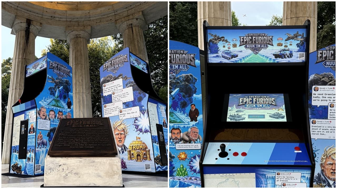 Instalan en DC videojuego satírico que enfrenta a Trump con daneses y niños vacunados