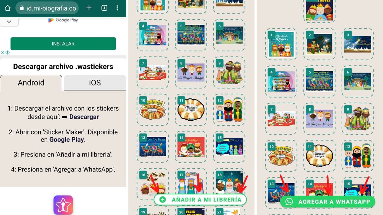 Así puedes descargar stickers por el Día de Reyes Magos: instrucciones