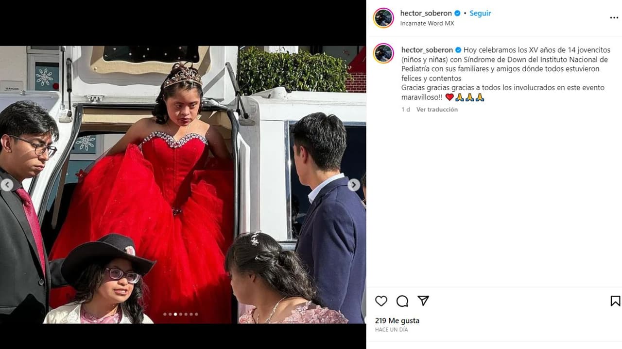 Jóvenes con Síndrome de Down celebran XV años con actores como chambelanes.