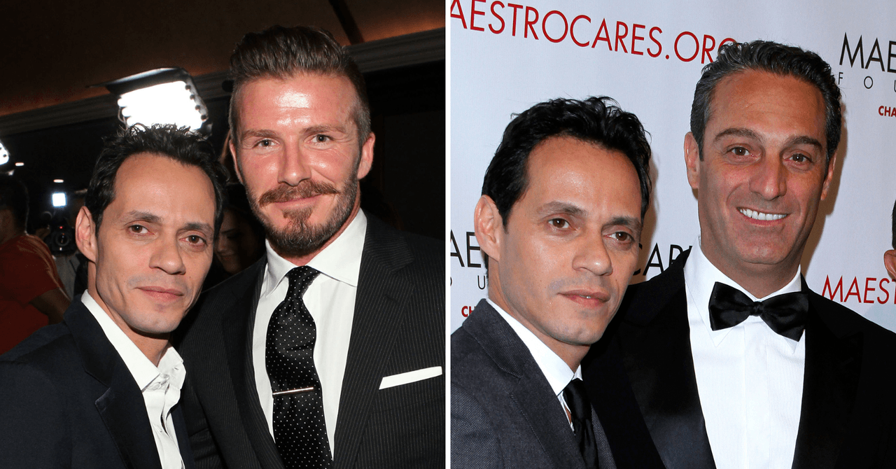 David Beckham y Carlos Slim Domit fueron los padrinos de Marc Anthony en su boda con Nadia Ferriera