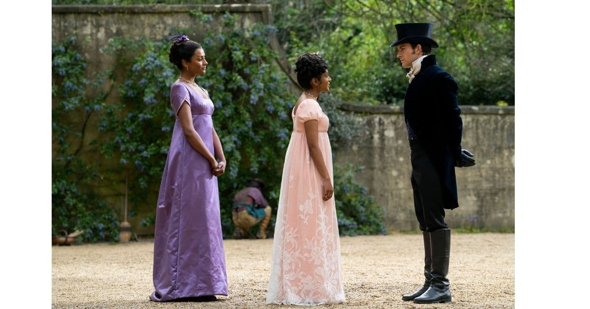 Kate y Edwina Sharma junto a Anthony Bridgerton