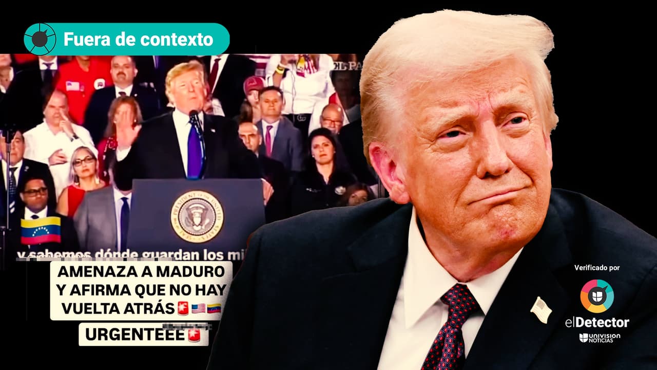 Ese video NO muestra a Donald Trump amenazando a Nicolás Maduro en enero de 2025: está fuera de contexto