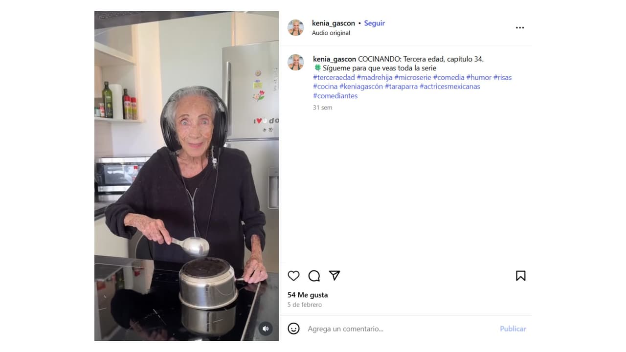 La actriz realizaba sketches en redes junto a su hija Kenia.