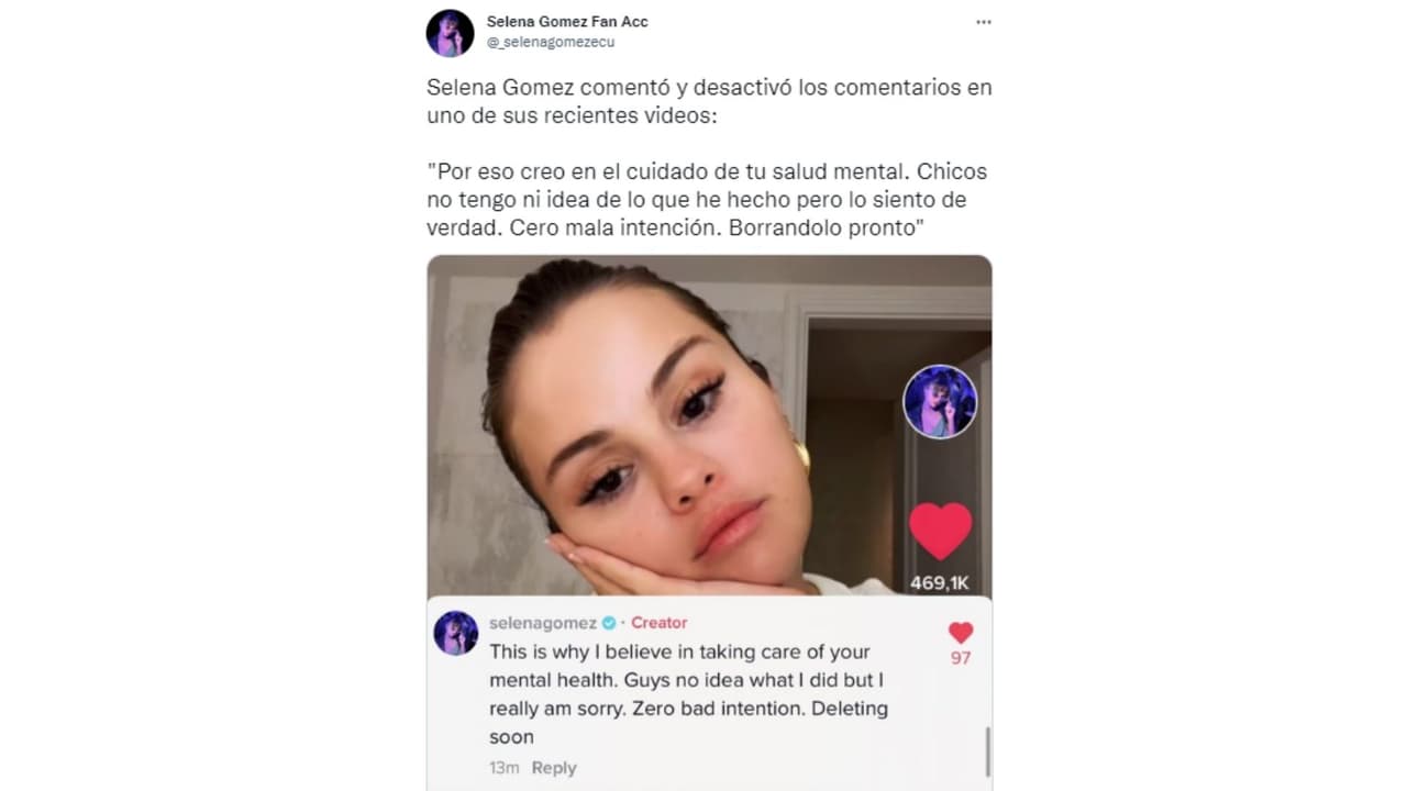 Selena Gomez se disculpó