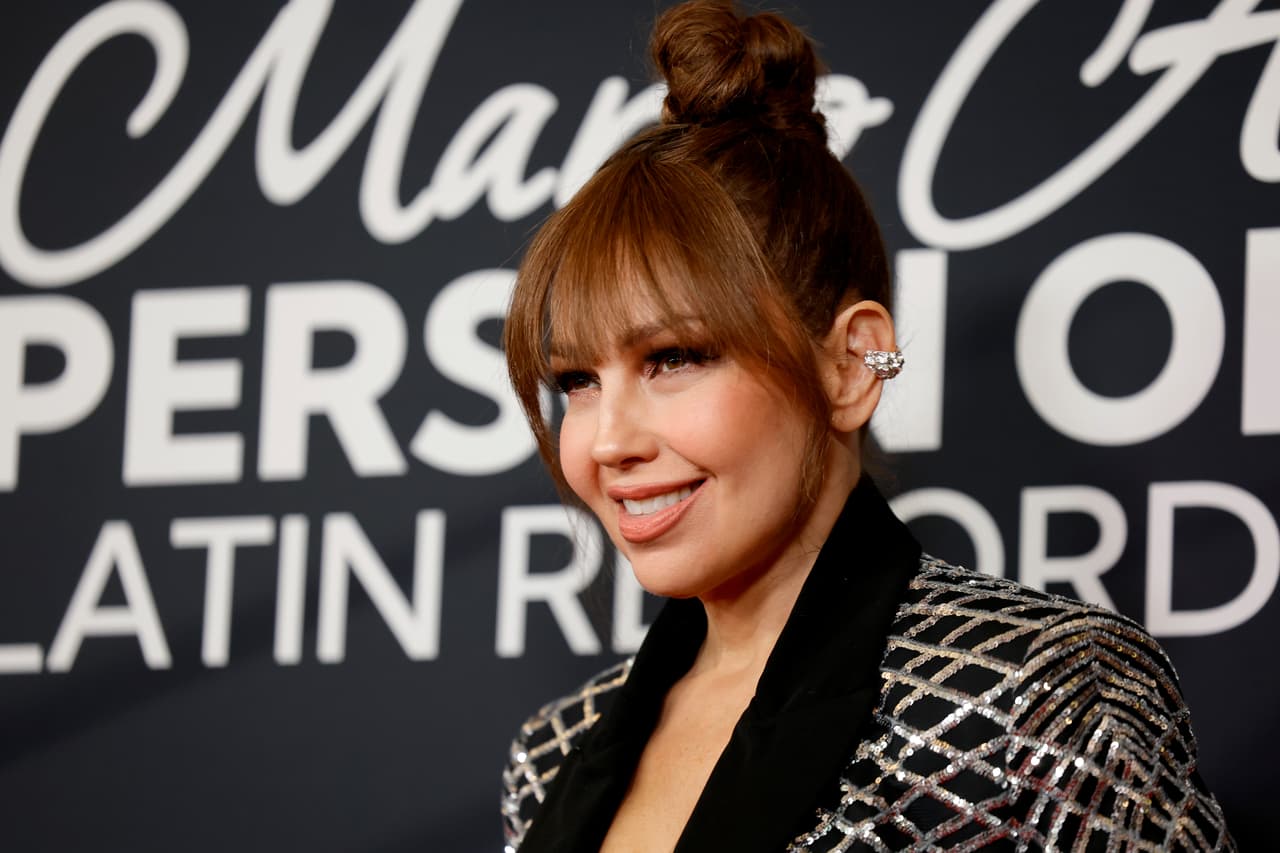 Thalía también asistió anoche a la gala de la Persona del Año 2022 de La Academia Latina de la Grabación en honor a Marco Antonio Solís.