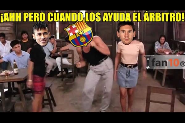Los usuarios se burlaron de la eliminación del Barcelona de la Champions.