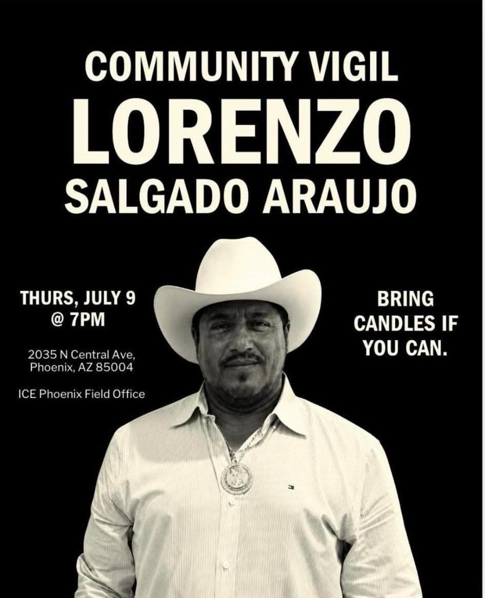 En la oficina de ICE en Phoenix se convocó una movilización para exigir
<b>justicia para el trabajador, quien era el sustento de su familia</b>.