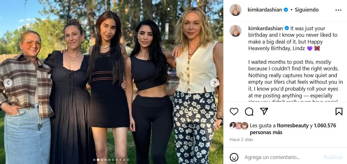 Kim Kardashian rindió un homenaje a su difunta amiga, Lindsay May Polevsky.