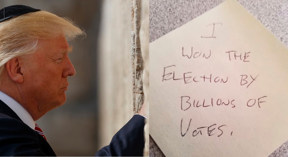 ¿Qué escribió Donald Trump en el Muro de los Lamentos? Internet tiene la 'respuesta'