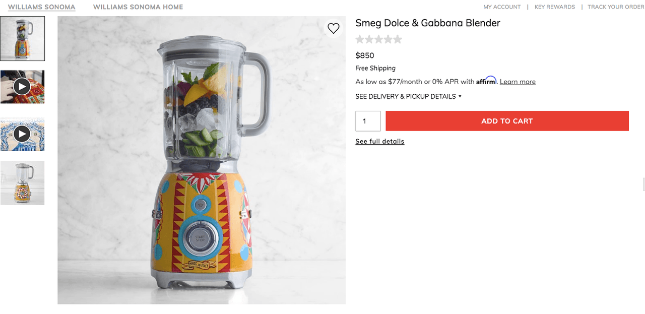 Licuadora Smeg Dolce & Gabbana