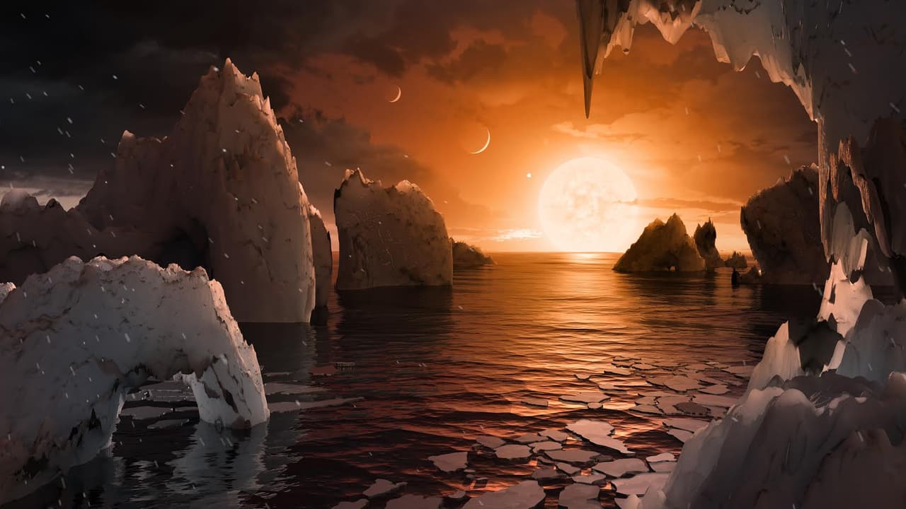 Ilustración de cómo se vería el amanecer desde uno de estos planetas.