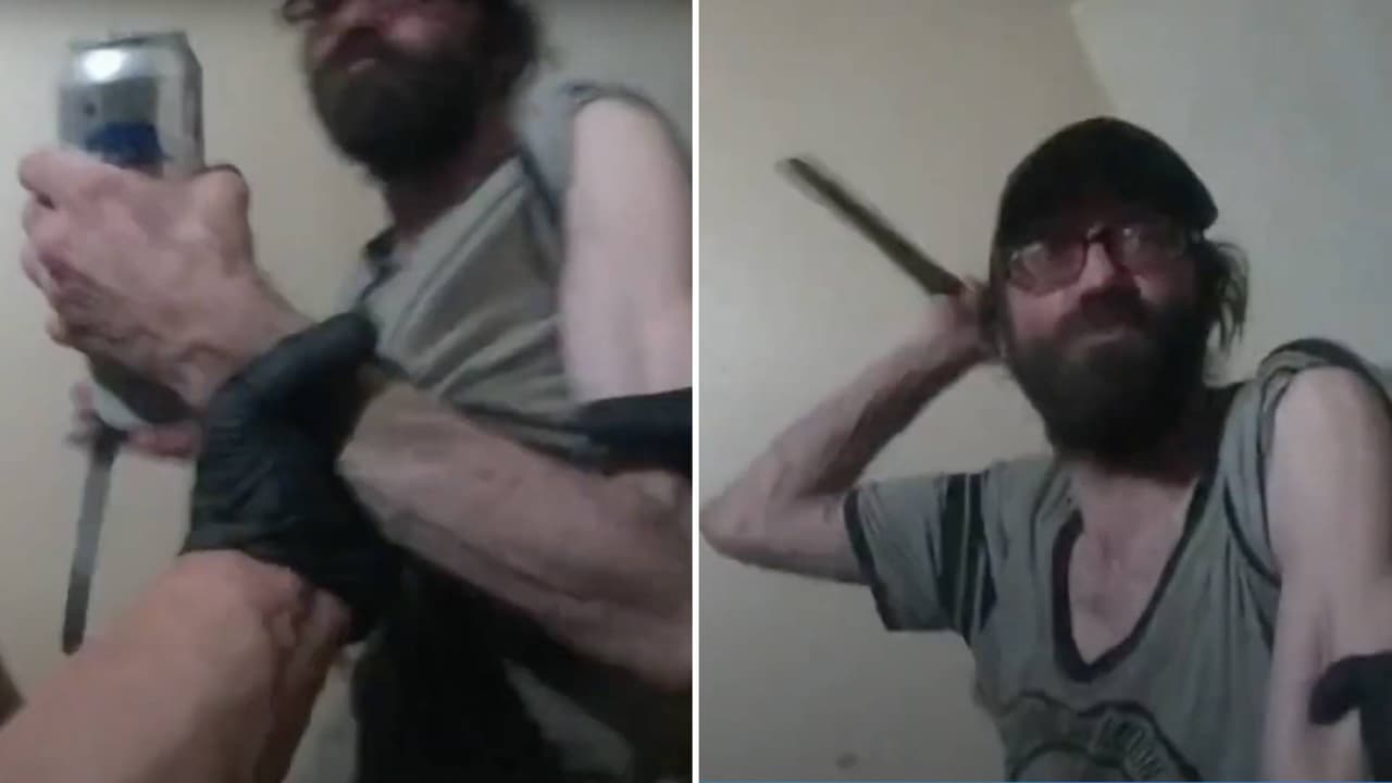 Muestran video donde oficial dispara contra hombre que lo atacó con un cuchillo