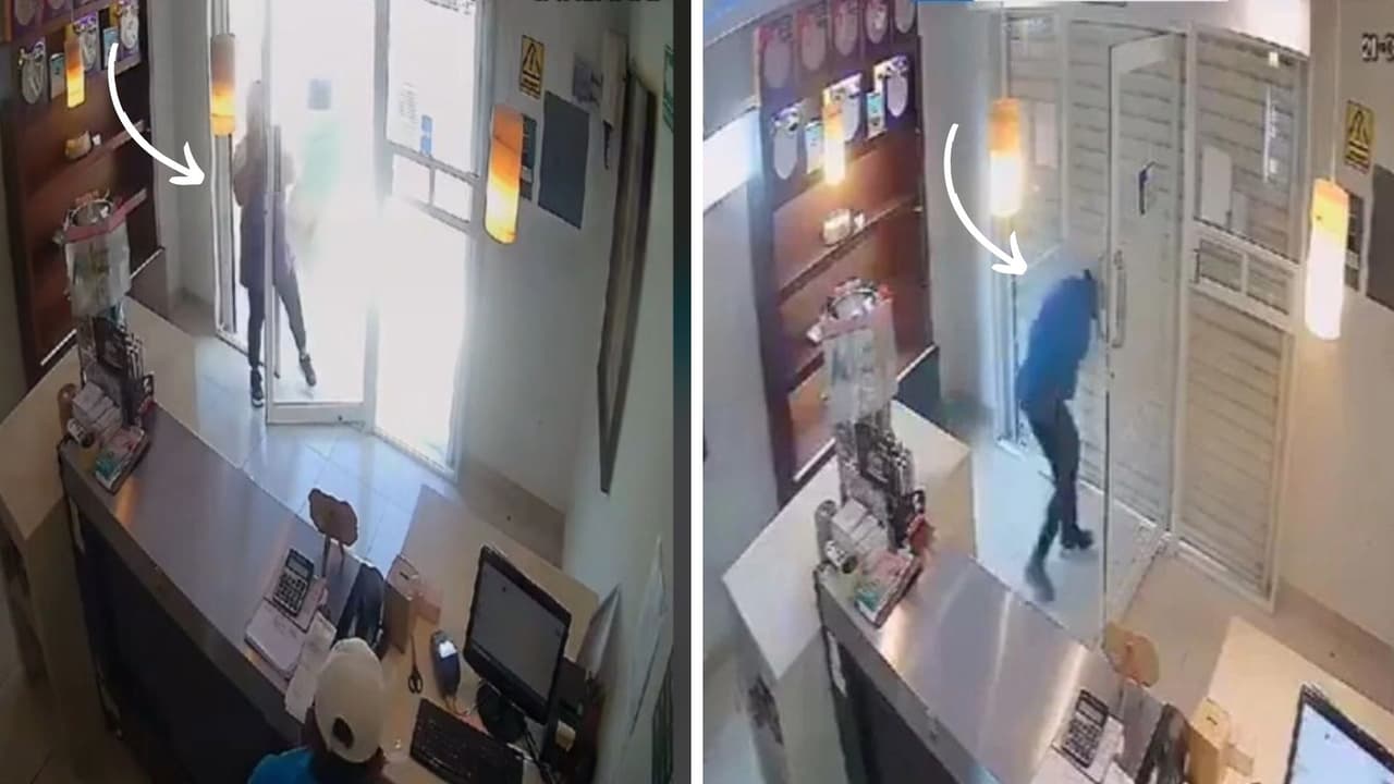 Ladrón trata de asaltar pastelería y empleada del lugar lo deja encerrado: "denle un premio"