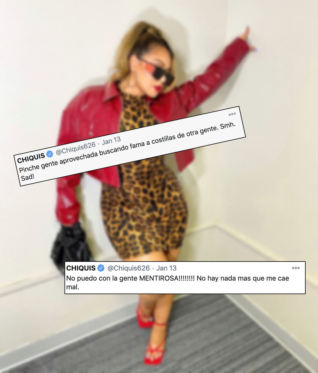 Además, también escribió en una serie de de trinos: “No puedo con la gente mentirosa. No hay nada más que me cae mal. Pinche gente aprovechada buscando fama a costillas de otra gente”, añadió.