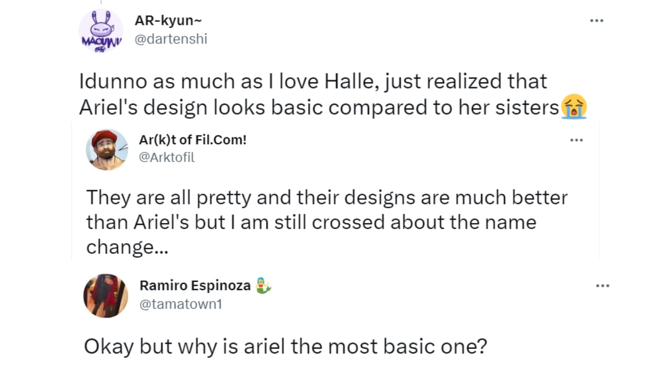 Comentarios sobre el look de las hermanas de Ariel.