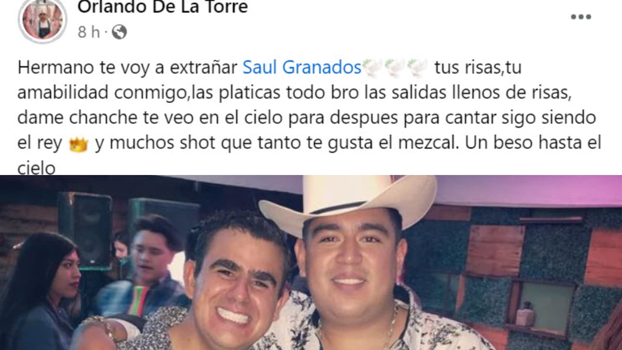 Algunos amigos y colegas confirmaron la muerte del cantante Saúl Granados.